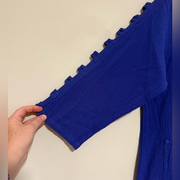 Sea Breeze of California Royal Blue Cotton Top and Pants Set Size Medium NWT - Picture 2 of 13